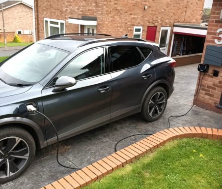 Car plugged in to EV Charger 